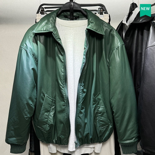 ZA男装翻领秋冬宽松仿皮夹克外套