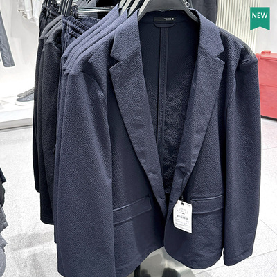 ZA男装泡泡纱薄款西装外套