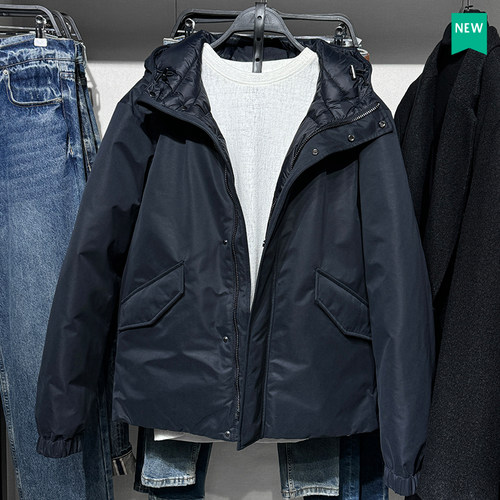 ZA男装连帽棉服夹克外套