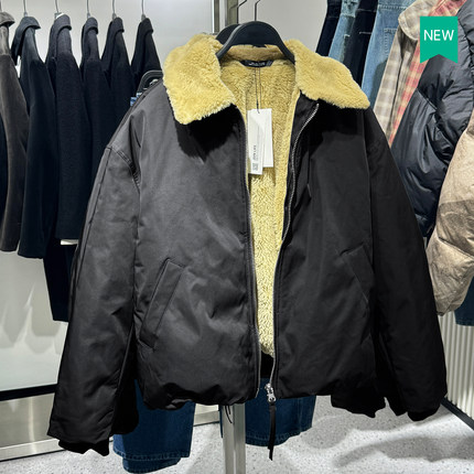 柜699！冬季新款男装翻领内里加绒毛领夹克厚款外套3286306 800