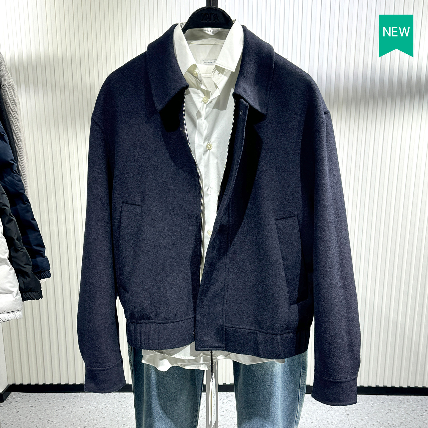 柜799！秋季新品男装羊毛呢短款衬衫式夹克拉链外套ZA5854404 401,男装,夹克,淘宝优惠券,粉丝福利购,淘宝优惠卷