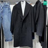 柜1599 大衣外套风衣9621160 珠皮呢质感羊毛长款 秋冬新款 男装