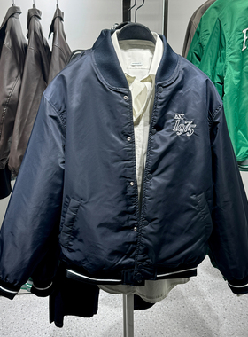 柜699！秋冬新款男装刺绣夹棉棒球服飞行夹克棉服外套4391320 400