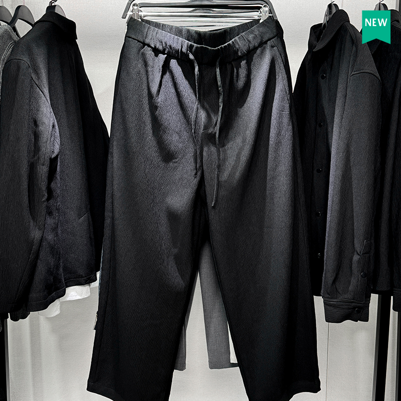 ZA男装长裤宽松美式褶皱休闲裤