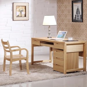 水曲柳纯实木写字台 简约现代电脑桌 家用 办公书桌