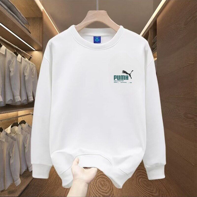 【奥莱】纯棉卫衣女秋冬2025新款秋季圆领长袖上衣宽松加绒打底衫