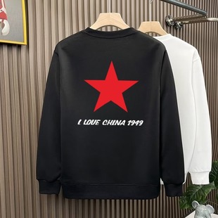 ins超火长袖 情侣装 重磅国潮印花卫衣男潮流新款 体恤打底 奥莱