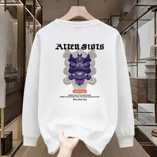 奥莱 潮牌重磅卫衣男圆领宽松百搭长袖 2025秋冬季 美式 上衣 新款