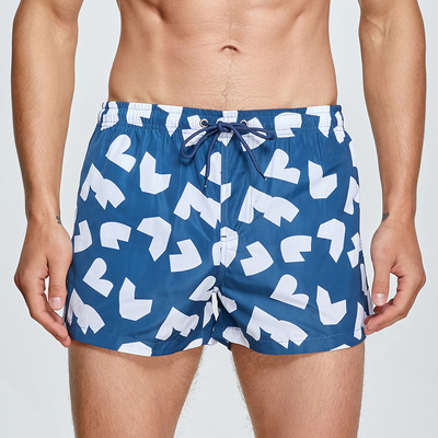 3色 seobean游泳裤印花 宽松透气散热沙滩裤冲浪温泉水上乐园男裤