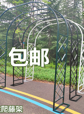 爬藤花架欧式网格爬藤架拱门花架花园月季支架攀爬植物架新款包邮
