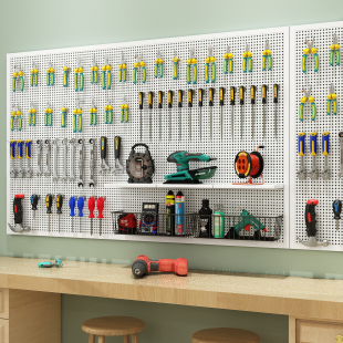 定制圆孔洞板加厚带边框五金工具万能上墙多孔挂板饰品超市置物架