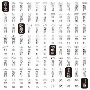 开关标识贴家用夜光贴纸字灯标签贴开关面板指示标贴现代简约插座