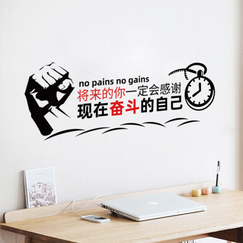 将来的你一定感谢现在的自己墙贴公司办公室寝室励志激励文字贴纸