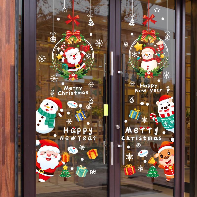 圣诞装饰玻璃静电贴纸