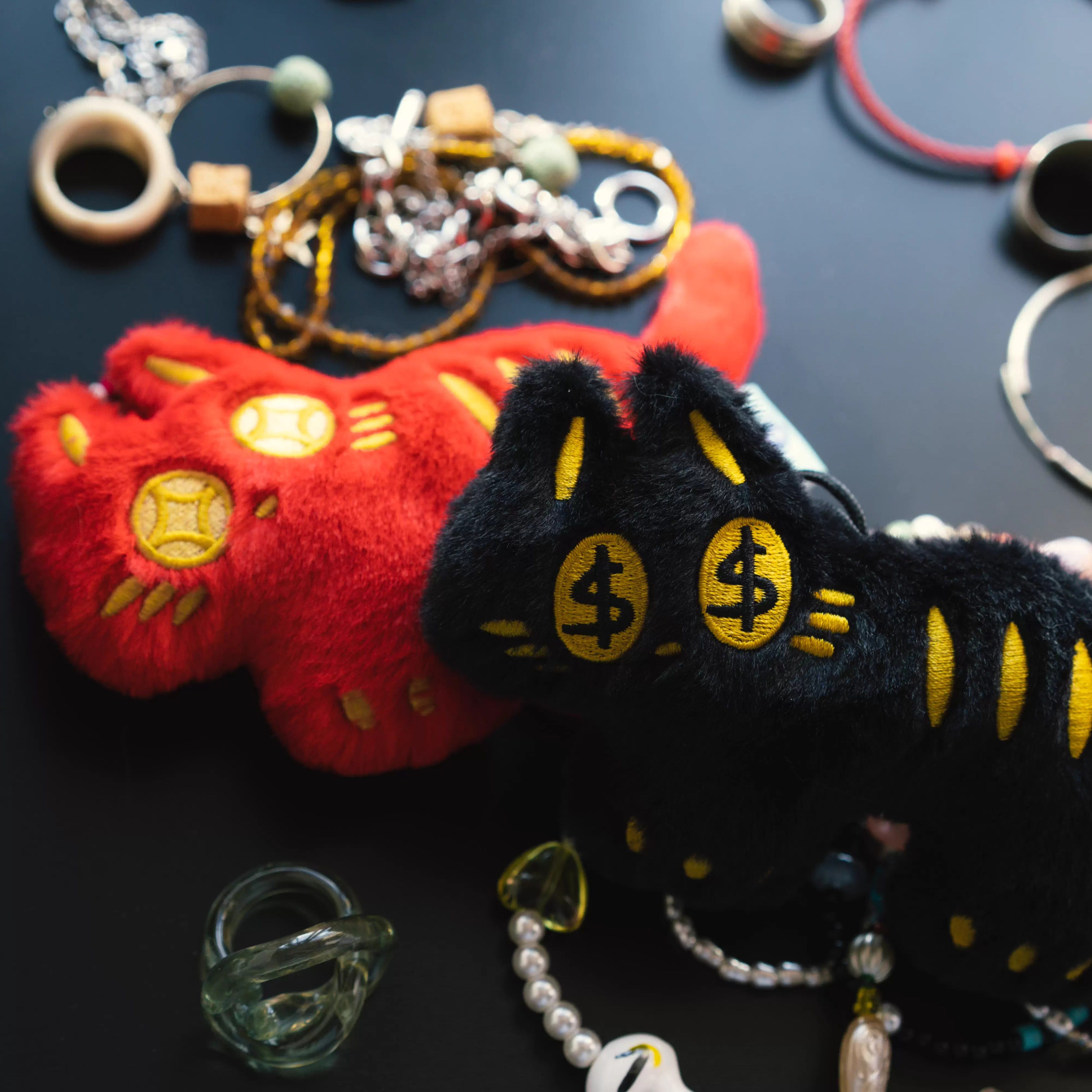 新年限定-转运猫发财猫毛绒挂件幸运新年圣诞礼物原创设计包挂件