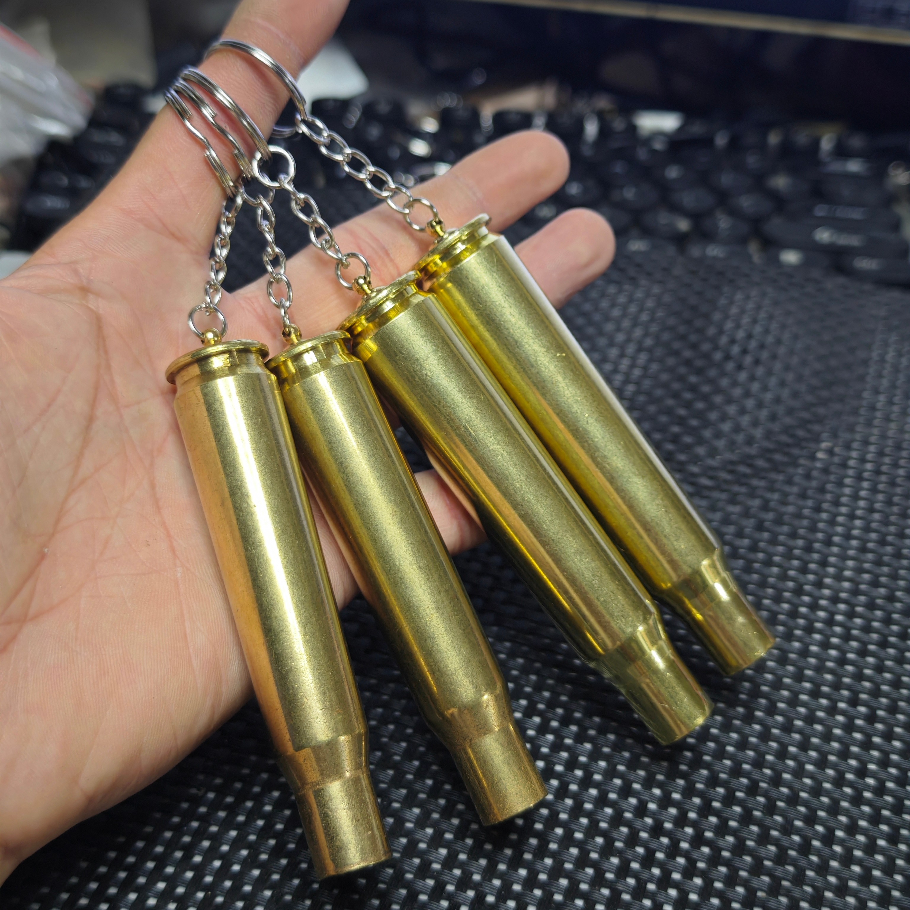 12.7高射巴雷特弹壳钥匙扣弹壳工艺品军迷收藏留念黄铜材质
