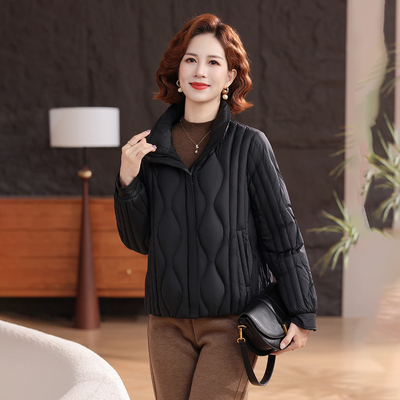 2025雪中飞新款时尚立领轻薄羽绒服保暖显瘦连帽短款鹅绒外套女