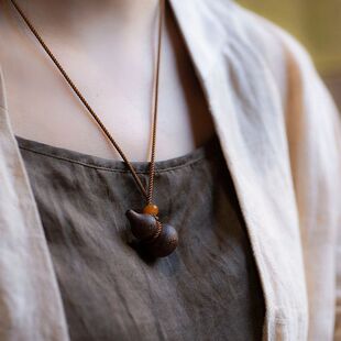 芽庄奇楠沉香木葫芦吊坠男女款文玩本命年平安项链官方旗舰店