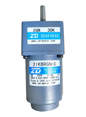 ZD中大6W调速电机马达交流220V 2IK6RGN-C/2GN30K可调速