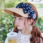 本守造原创手工无顶鸭舌帽日本日系日韩遮阳夏季 波点格子