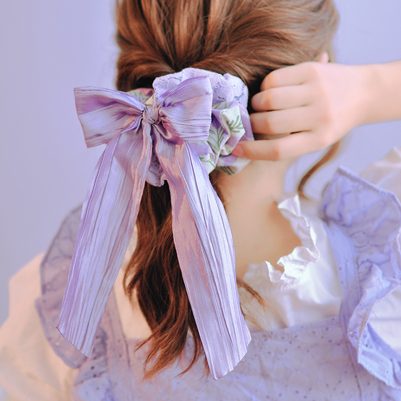 本守造原创印花蕾丝日韩风发圈