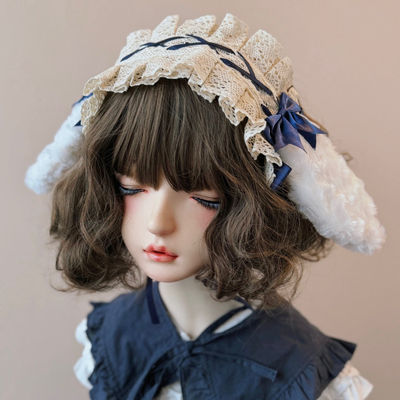 本守造原创缎带蝴蝶结垂耳兔发带