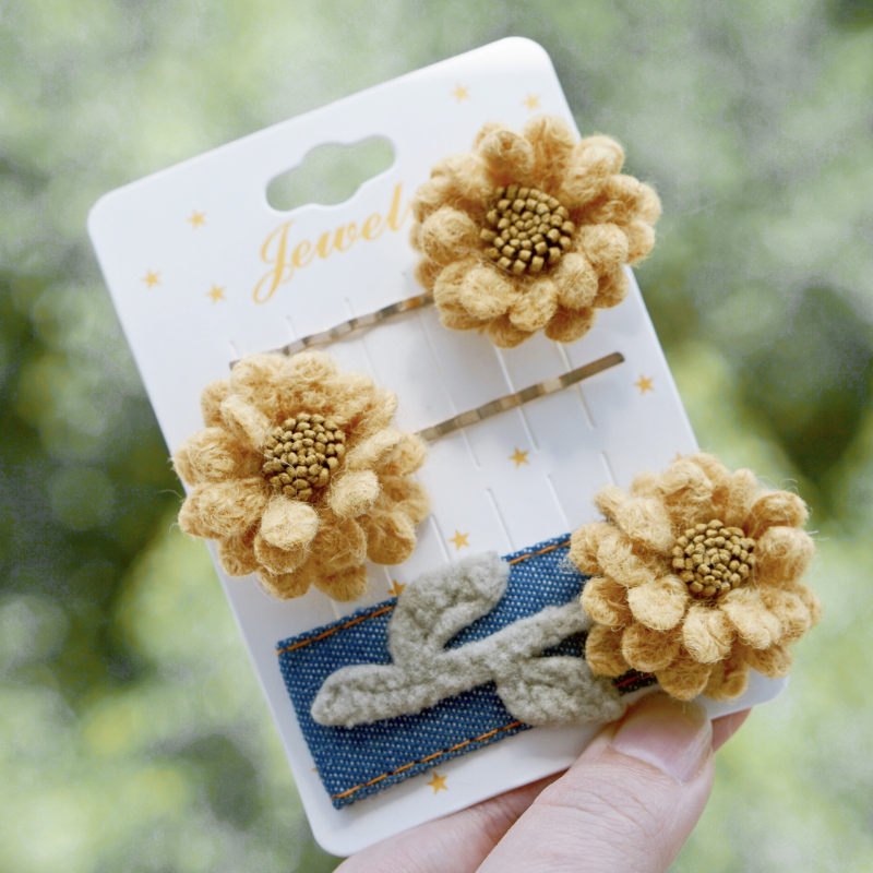 本守造原创毛毡牛仔日韩森女发夹