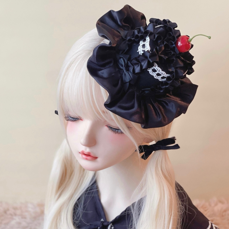 本守造原创樱桃蛋糕小礼帽发夹