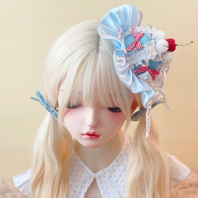 本守造原创樱桃蛋糕小礼帽发夹