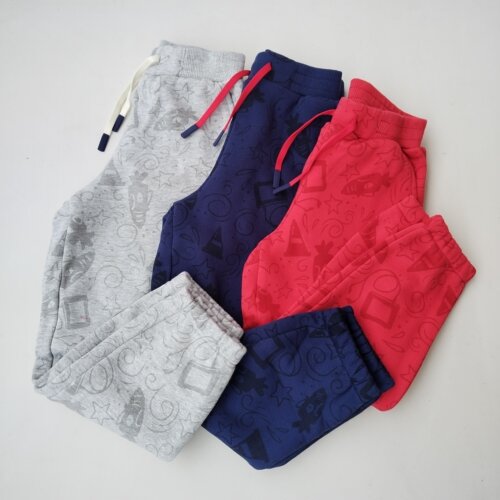 【猫耳】110-155码 儿童纯棉薄绒春秋长裤休闲裤