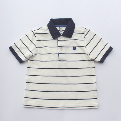 条纹1-12码猫耳纯棉翻领P*LO衫