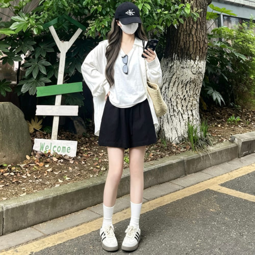奥特莱斯清仓特价亚麻短裤女2026夏薄a字宽松外穿休闲运动五分裤