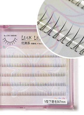 lucklulu单簇下睫毛自然混合装