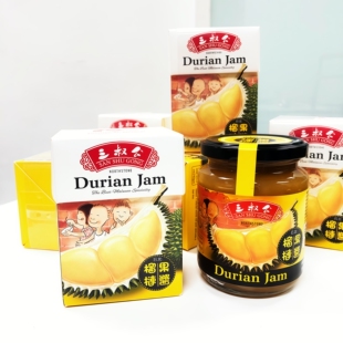 包邮马来西亚三叔公老街庙口咖椰酱面包酱料 Durian Jam 榴莲果酱