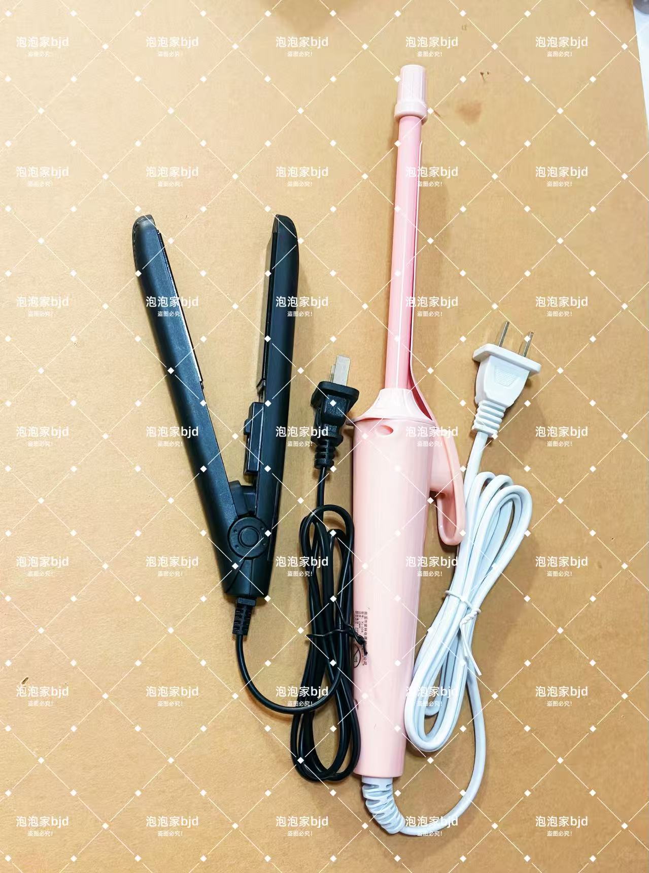 【泡泡家】BJD.SD娃假发高温丝卡丝用夹直夹板糖果色迷你小巧神器