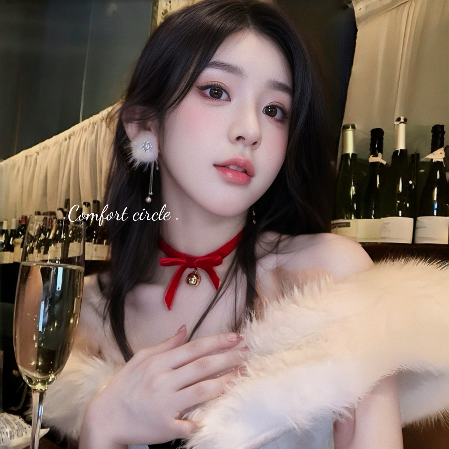 超御！新款圣诞甜美丝绒蝴蝶结