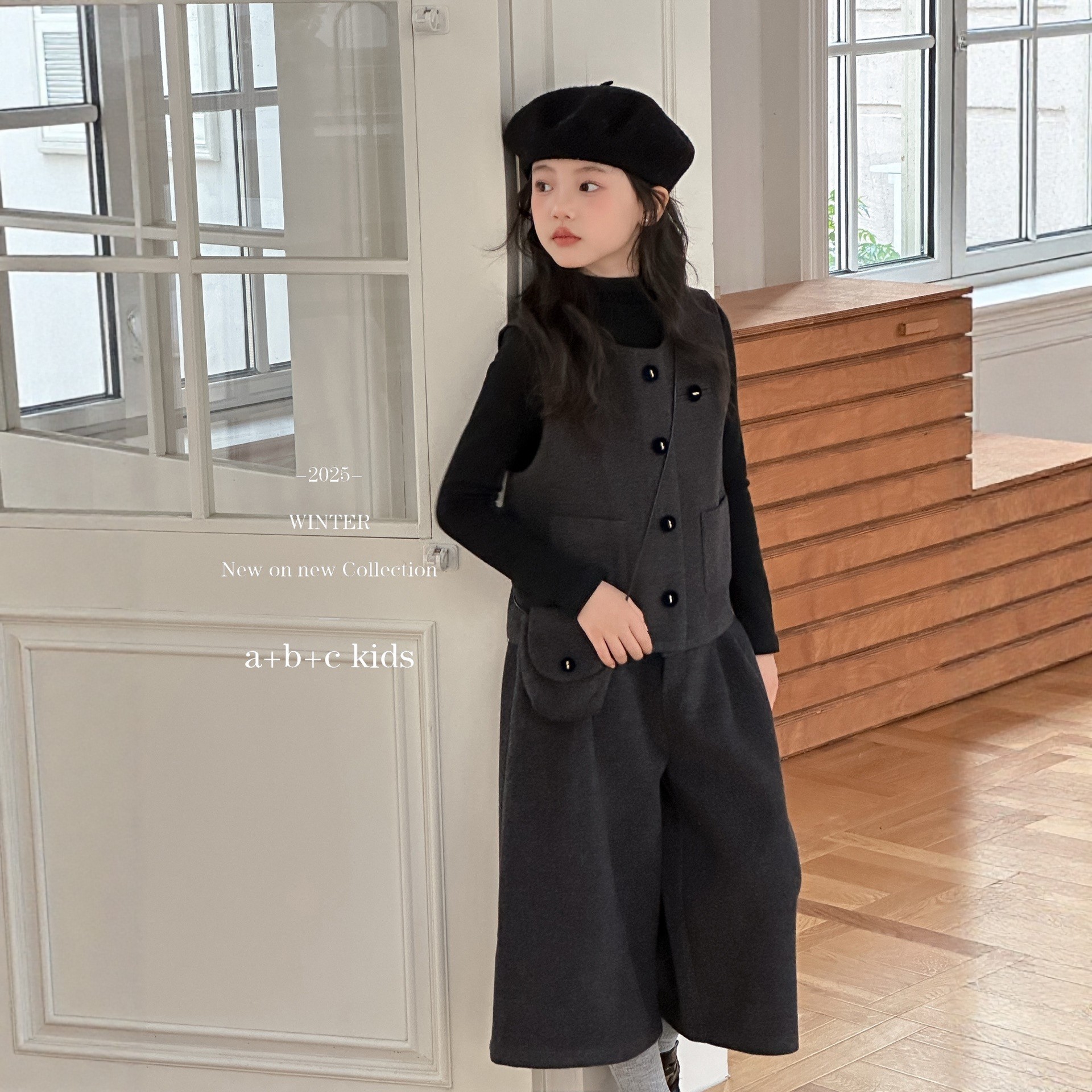 童装2025早春新款马甲打底衫直筒裤三件套女童洋气时髦套装薄款,童装/婴儿装/亲子装,套装,淘宝优惠券,粉丝福利购,淘宝优惠卷