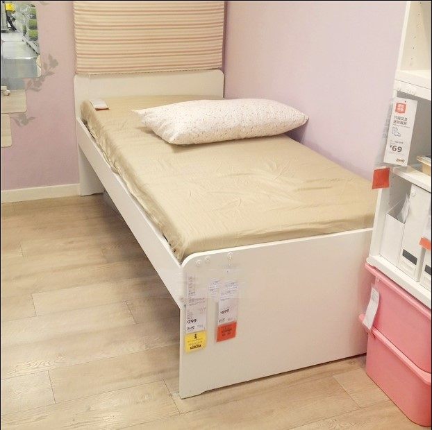 宜家代购斯莱克 床架带板条式床板现代简约儿童床不含收纳箱