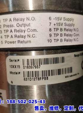 议价，MKS BARATRON电容式压力计631D12T8FPBB