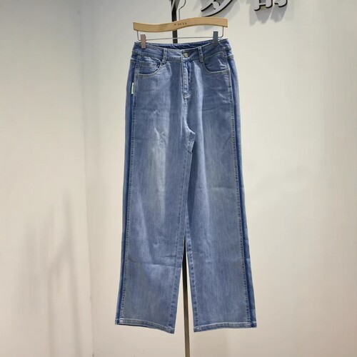 品牌折扣女裤2026夏季Y32N3052专柜新品高腰时尚宽松阔腿牛仔裤