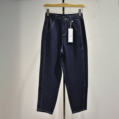 品牌女裤2026春季新款专柜时尚舒适高腰锥版镰刀裤YM70216(牛仔）