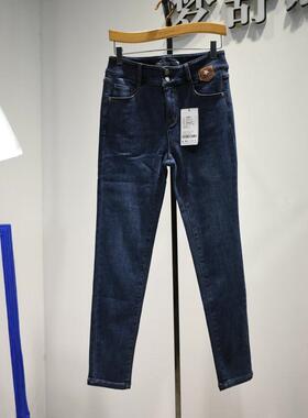 女裤2026春季新款专柜新品修身显瘦修身锥版Y25N3087加厚牛仔裤