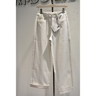 秋奕品牌女裤2026年春季新款66225时尚高腰显瘦休闲窄版阔腿裤