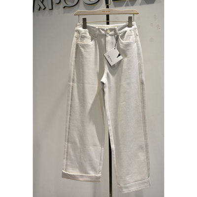 秋奕品牌女裤2026年春季新款66225时尚高腰显瘦休闲窄版阔腿裤