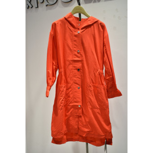 简约舒适气质长款 斐格利亚女装 AF385时尚 新款 连帽风衣 2026年春季