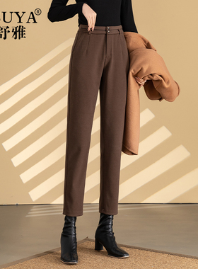 梦舒雅女裤2026春季新款LY9183专柜加厚弹力腰锥版直筒舒适职业裤