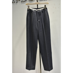 秋奕品牌女裤2026年春季新款66209显瘦舒适高腰时尚锥版西装裤