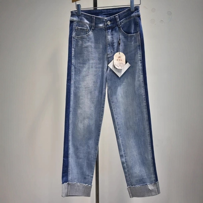 品牌女装女裤2026夏季63315专柜弹力修身时尚休闲直筒牛仔裤