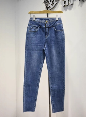 品牌折扣女裤2026春夏31N1000专柜新品高腰时尚紧身牛仔复古