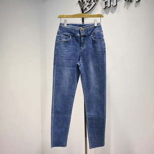 品牌折扣女裤2026春夏31N1000专柜新品高腰时尚紧身牛仔复古